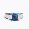 varitsa-jewellers - Solitaire Gold Engagement with 1ct Princess Cut Sapphire - 01SG05S